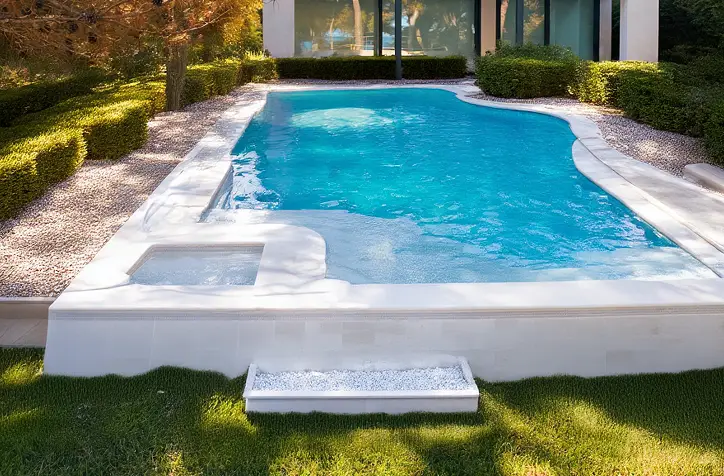 Rectangular with tanning ledge